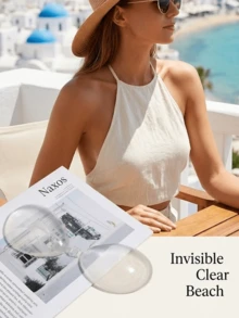 Silicone Sticky Bra Drawstring Push Up Invisible Strapless Bras For Bikini Beach Vacation Pool Party ,Sticky Bra,Summer,Bra - Clear - View 2