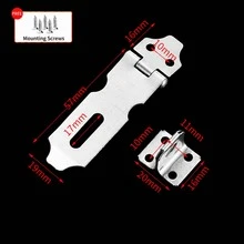 Vintage Stainless Steel Buckle Lock Strap With Lock Hole, Surface Mounted Cabinet Door Lock, Antique Lock Plate, Suitable For Wooden Doors, Main Doors, Drawers - A - View 16