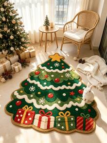 1 tấm thảm trang trí chủ đề cây thông Noel dễ thương đầy nghệ thuật, phong cách thẩm mỹ cá nhân hóa, quà tặng lãng mạn đẹp mắt, thảm tạo không gian phong cách thẩm mỹ, thảm chùi chân hiện đại tối giản mềm mại, thảm nhỏ, thảm trải sàn, thảm lót sàn, trang trí nhà cửa, thảm khu vực, thảm ngoài trời, thảm phòng ngủ, thảm giặt được - Cây thông Noel - Xem 2