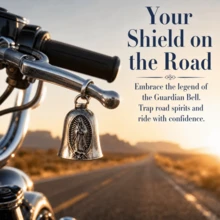 Guardian Angel Motorcycle Bell, Good Luck Bell Keychain, Driving Pendant Accessory, Lead-Free Tin Motorcycle Bell, Good Luck Gift, Suitable For Men And Women, Protect Riding Safety - B - View 4