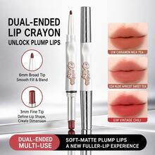 voodoo city Dual-Ended Lip Liner & Lipstick, 2-In-1 Cream Matte Lip Color, With 6mm Filling Tip And 3mm Precision Contouring Tip, Smooth And Easy To Blend, Suitable For Defining, Shaping, Filling And Creating Full Gradient Lip Looks - 03# - View 3