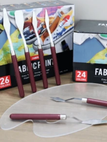 Red Handle Palette Knife Set - 6pcs/4pcs/2pcs. Stainless Steel Scraper. Suitable For Oil Painting, Acrylic Painting, Watercolor Painting. Suitable For Canvas Painting, DIY Crafts And Pottery Painting Tools. - Multicolor - View 2