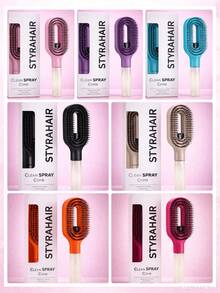 2-In-1 Spray Hair Comb With Built-In Water Spray Function; Suitable For Both Wet And Dry Hair; Ideal For Women With Curly Or Thick Hair; Works With Curly, Straight, And Wavy Styles; Moisturizing Comb; Essential Travel Hair Accessory. - A - View 12