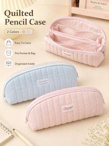 Pink Shell Pencil Case, Can Be Paired With Heart-Shaped Pendant, Fresh And Soft Korean Style, Suitable For Storing Toiletries And Keeping Items Organized, Comes With Multiple Storage Bags, Can Store School Supplies, Perfect For Back To School Season - A - View 6