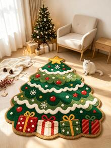 1 tấm thảm trang trí chủ đề cây thông Noel dễ thương đầy nghệ thuật, phong cách thẩm mỹ cá nhân hóa, quà tặng lãng mạn đẹp mắt, thảm tạo không gian phong cách thẩm mỹ, thảm chùi chân hiện đại tối giản mềm mại, thảm nhỏ, thảm trải sàn, thảm lót sàn, trang trí nhà cửa, thảm khu vực, thảm ngoài trời, thảm phòng ngủ, thảm giặt được - Cây thông Noel - Xem 3
