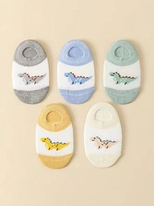 5 Pairs Baby Toddler Socks, Cute Dinosaur Cartoon Multi-Color Socks, Full Moon Gift, Holiday Gift For Infants And Toddlers - Multicolor - View 11