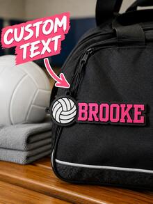 Personalized Volleyball Name Keychain, Customized 3D Sports Bag Tag With Name, Volleyball Player Team Gift, Backpack Luggage Charm, Birthday, Halloween, Thanksgiving And Christmas Gift For Volleyball Enthusiasts - Multicolor - View 7