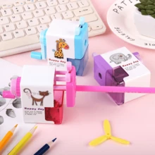 Hand-Crank Pencil Sharpener, Effortless Handheld Colored Pencil Sharpener, Ergonomic Hand-Crank Design, Suitable For School, Home And Artists - Square - View 6
