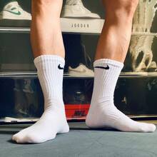 Nike Sports Socks High-Cut Mid-Cut Training Fitness Unisex 3-Pair Pack Black - White(Over‑the‑Calf) - View 3