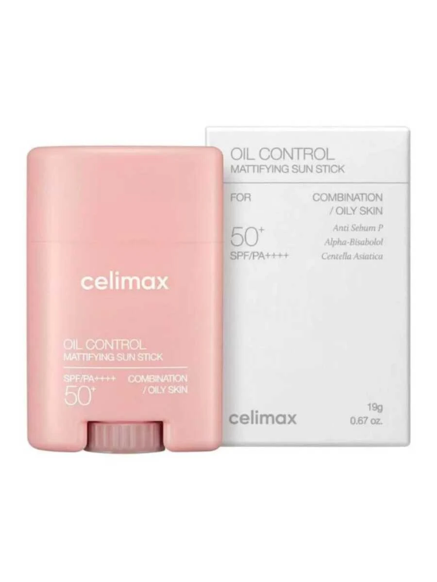 Celimax Sun Stick Anti-Brillo con Centella Asiática, Calamina y Bisabolol – Protección UV Mate para Piel Mixta a Grasa - Blanco - Ver 1