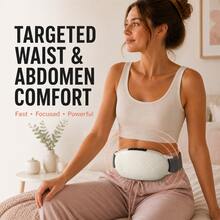 Heated Waist Massage Belt, Abdominal Vibration Massager, Pulse Abdominal Massage Device, 9 Modes 9 Levels Adjustable, Portable For Home And Travel Use - Multicolor - View 3
