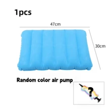 4pcs/2pcs/1pc Flocked Rectangular Inflatable Double-Sided Pillow - Soft Comfortable Waterproof Wear-Resistant Fabric, Compact Foldable Portable, Suitable For Camping, Travel, Head Neck Waist Support - Multicolor - View 16