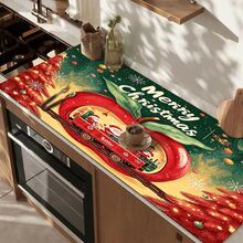 1pc Christmas Themed Dish Drying Mat, Coffee Machine Mat, Absorbent Quick-Drying Stain-Resistant, Suitable For Christmas Dining Table, Kitchen Countertop, Sideboard Countertop, Practical Item For Creating Christmas Holiday Atmosphere, Home Gift, Tabletop Decoration - XYLSD-937 - View 7