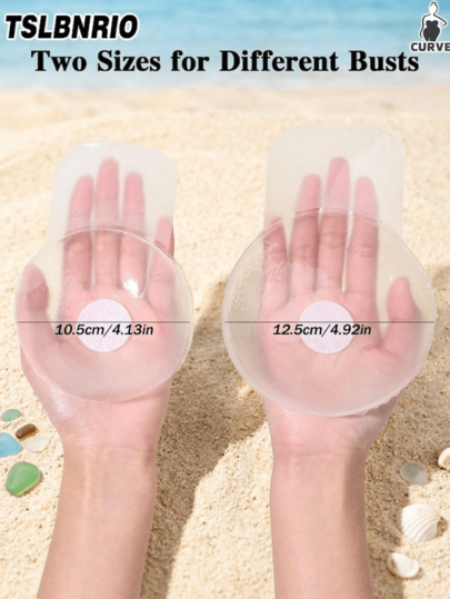 Plus Size Silicone Nipple Covers Extra Large 10cm 12.5cm Reusable Sticky Bra Non-Slip Anti-Chafe Pasties For Sports Swimwear