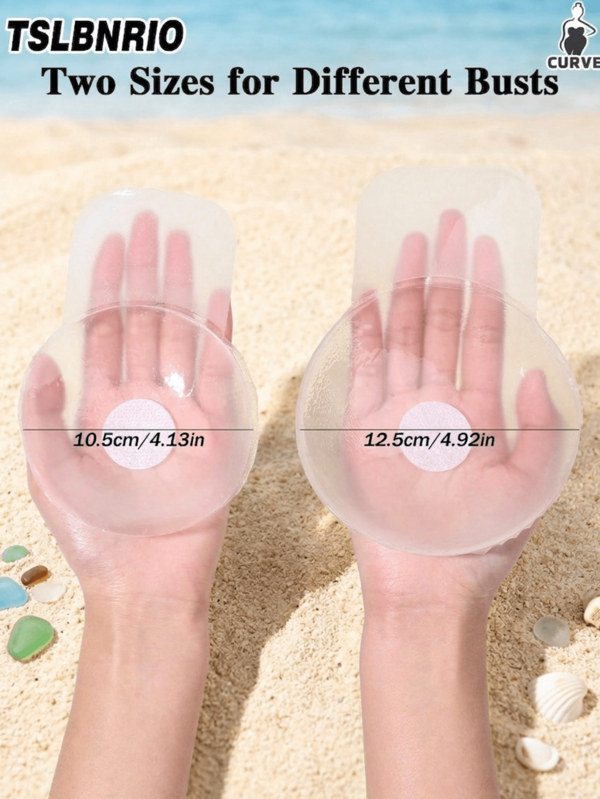 Plus Size Silicone Nipple Covers Extra Large 10cm 12.5cm Reusable Sticky Bra Non-Slip Anti-Chafe Pasties For Sports Swimwear