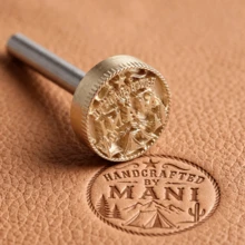 Custom 2.5cm/3cm/4cm/5cm Brass Leather Stamp Kit, Customized Brass Embossing Stamp , Leather Embossing Logo Stamp - Multicolor - View 10