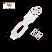 Vintage Stainless Steel Buckle Lock Strap With Lock Hole, Surface Mounted Cabinet Door Lock, Antique Lock Plate, Suitable For Wooden Doors, Main Doors, Drawers - A - View 14