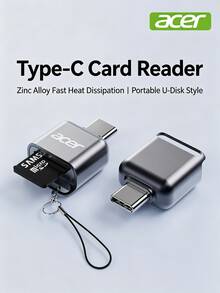 Acer T3-C Type-C Multi-Functional Card Reader USB 3.0 High-Speed Universal For Phone, Computer, Tablet, Laptop, Desktop, Camera, Drone, Dash Cam, T3-Dual Interface - View 7