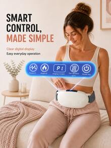 Heated Waist Massage Belt, Abdominal Vibration Massager, Pulse Abdominal Massage Device, 9 Modes 9 Levels Adjustable, Portable For Home And Travel Use - Multicolor - View 8