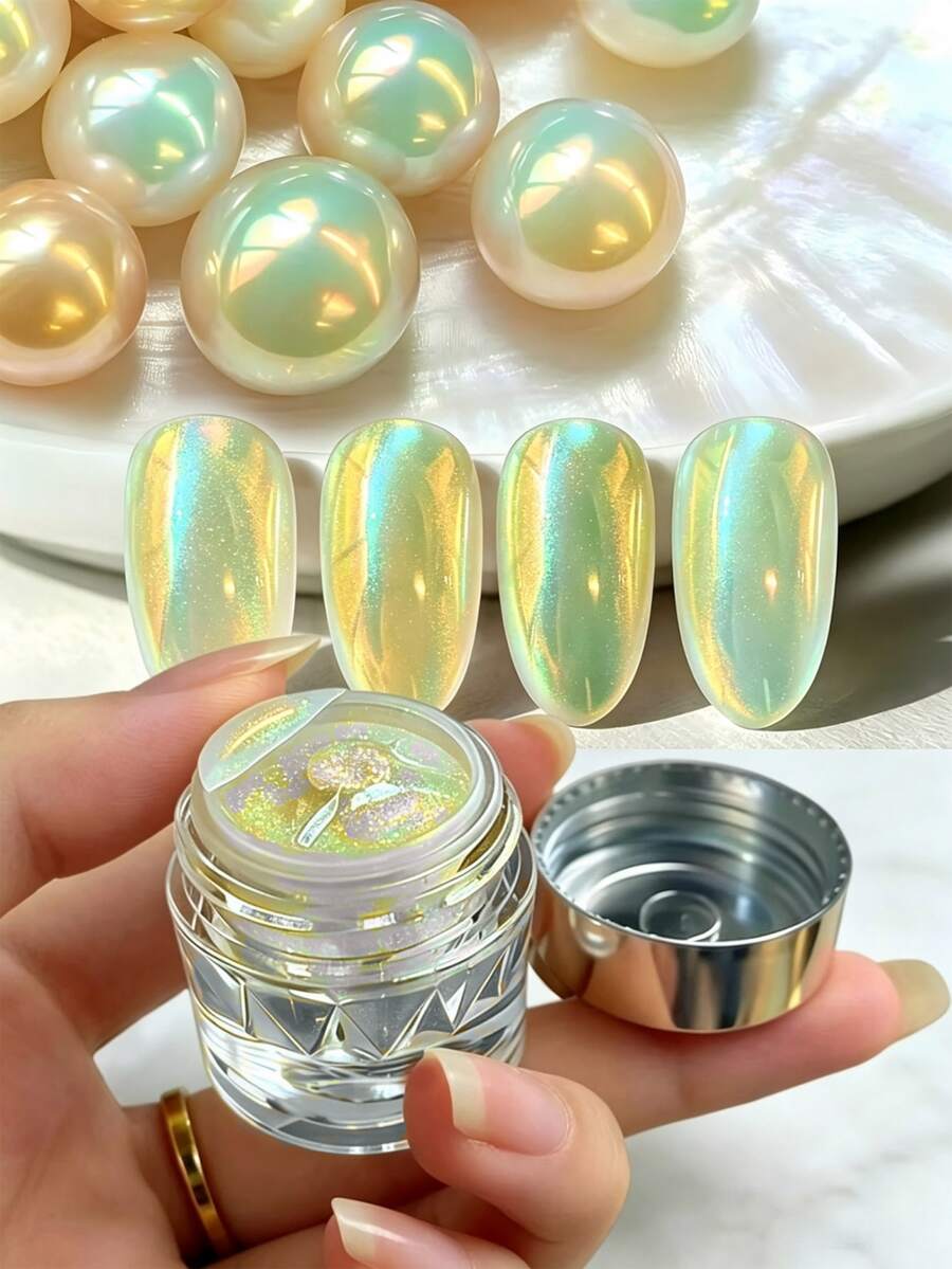 變色龍極光美甲粉 鏡面細閃粉 Y2K風格 適用日常派對與專業美甲沙龍 - 彩色 - 查看 1