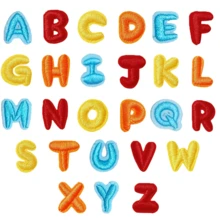 26pcs Mini Letter Patches, Cute & Compact, High-Quality DIY Clothing Decoration Accessory, Sew-On Or Iron-On, Creative For Clothes, Bags, Shoes, Hats And More - Multicolor - View 19