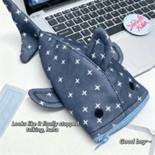 1pc Shark Pencil Case, Large Capacity, Thickened Shark Pencil Case, Funny Animal Stationery Storage Bag, Pencil Box Pen Holder - W - View 4