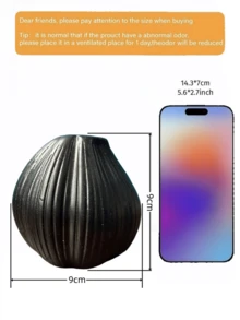1pc Pear-Shaped Reed Diffuser Empty Bottle, Vertical Striped Texture Fragrance Refill Container, Minimalist Fragrance Vase, Bathroom Countertop, Bedroom Vanity, Living Room Shelf, Spa Table Decor, Home Atmosphere Decoration - Multicolor - View 8