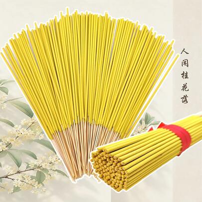 Osmanthus Scented Incense Sticks, Home Indoor Aromatherapy, Crafted With Traditional Techniques, Rich And Warm Aroma, Elegant And Long-Lasting, Non-Irritating, Non-Cloying. Even Burning, Moderate Smoke, Lingering Aftertaste, Suitable For Home, Study, Tea Room, Meditation, Bedtime Use, Can Soothe Emotions, Purify Air, Calm The Mind, Create A Quiet And Elegant Living Atmosphere.