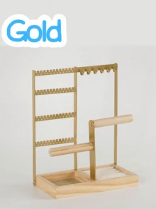 1pc Multi-Functional Elegant Jewelry Display Stand, With Detachable Rotating Display Rack, 4 Rows Large Space, Multiple Colors Available, Stylish And Fashionable, Perfect For Displaying Earrings, Necklaces And Rings. Provides Ample Storage Space, Easy To Assemble, Perfect Gift For Holidays, Valentine's Day Or Birthdays. - Multicolor - View 12