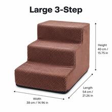1pc Right Angle Pet Stairs, 3/4/5 Steps High Elasticity Sponge Climbing Ladder Suitable For Elderly And Disabled Pets To Get On Sofa And Bed, Non-Slip And Removable Washable - Multicolor - View 13