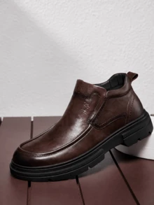 CAMEL CROWN Men's Business Casual Leather Shoes, Soft Sole, Non-Slip, Comfortable, Breathable, Suitable For Formal Occasions - Brown - View 2