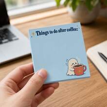 Cute Ghost Sticky Notes Set, 4 Packs 3x3 Inch, 50 Sheets/Pad, Fun Macaron Color Office Task Reminder Memo Pads, Suitable For Office Planning And Colleague Gifts - one-size - View 6
