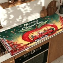 1pc Christmas Themed Dish Drying Mat, Coffee Machine Mat, Absorbent Quick-Drying Stain-Resistant, Suitable For Christmas Dining Table, Kitchen Countertop, Sideboard Countertop, Practical Item For Creating Christmas Holiday Atmosphere, Home Gift, Tabletop Decoration - XYLSD-937 - View 15