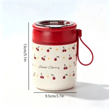 500ml 304 Stainless Steel Healthy Fashionable Cute Cherry Portable Breakfast Cup/Lunch Box Suitable For Camping/Work/School/Hiking - Cute Cherry - View 7