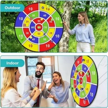 Dart Board Set With Sticky Balls, Indoor/Outdoor Fun Party Game, Suitable For Boys & Girls, Perfect Birthday Gift, Party Game! Ball Color Random, Game > Board Games, Educational Games, Target Games - Multicolor - View 2