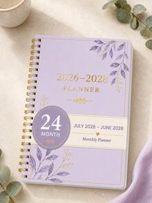 1本 2026-2028 月計畫本，24個月週計畫與日計畫筆記本，提升效率與時間管理，32頁，5.6" X 8.0"，適合工作、居家、返校、辦公用品、桌面配件、教室必需品，粉色學生用品 - A5 - 查看 3
