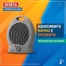 Aquecedor Elétrico Portatil Silencioso 2 nives De Temperatura Quartos Salas Escritorio Clima Agradável Rapidamente - Cinza - Visão 9