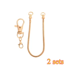2sets 17+5cm Alloy Lobster Clasp Keychain Snake Chain Beaded Bar Kit, For DIY Jewelry Making Bag Pendant Accessories - Keychain - View 8