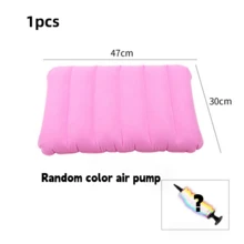 4pcs/2pcs/1pc Flocked Rectangular Inflatable Double-Sided Pillow - Soft Comfortable Waterproof Wear-Resistant Fabric, Compact Foldable Portable, Suitable For Camping, Travel, Head Neck Waist Support - Multicolor - View 14