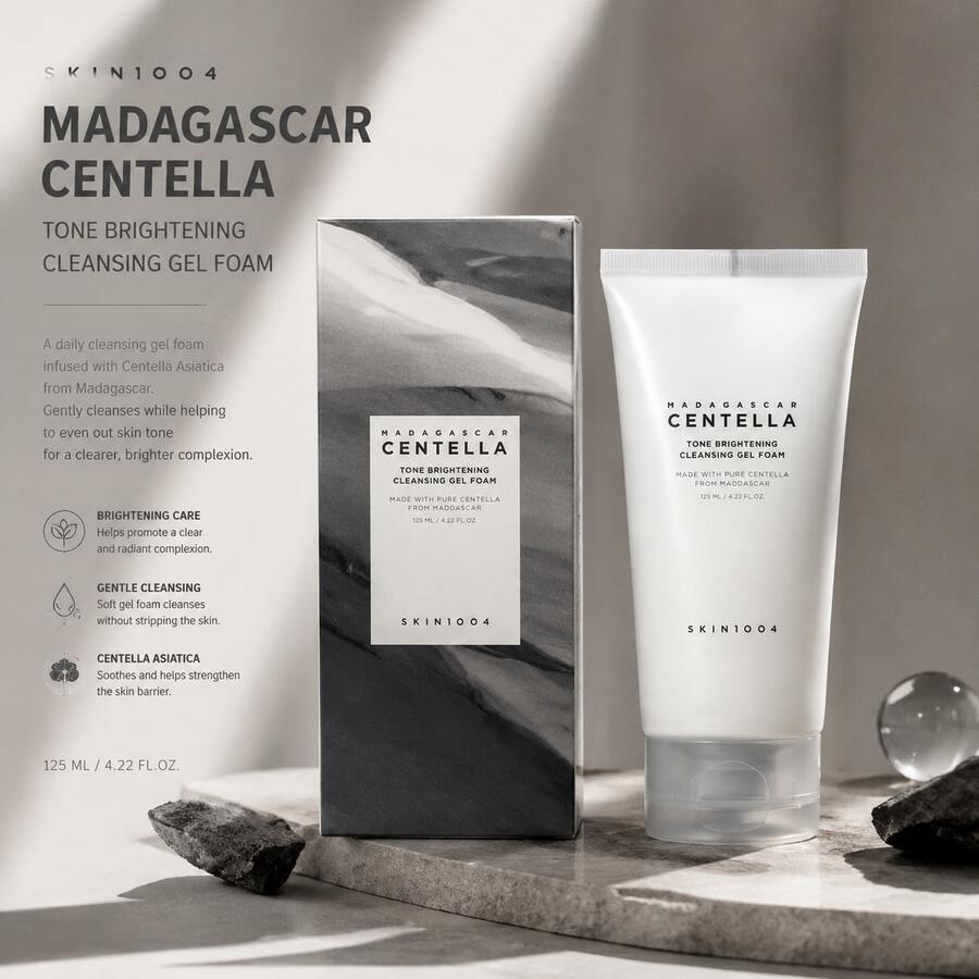 SKIN1004 رغوة تنظيف الوجه العميقة، غسول وجه مرطب لطيف، تنظيف المسام المنعش للعناية بالبشرة للاستخدام اليومي، مناسب لجميع أنواع البشرة - نبات السنتيلا الآسيوية - مشاهدة 1