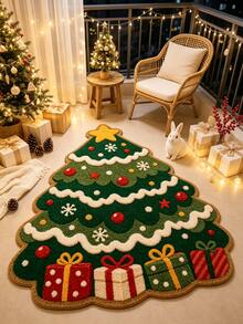 1 tấm thảm trang trí chủ đề cây thông Noel dễ thương đầy nghệ thuật, phong cách thẩm mỹ cá nhân hóa, quà tặng lãng mạn đẹp mắt, thảm tạo không gian phong cách thẩm mỹ, thảm chùi chân hiện đại tối giản mềm mại, thảm nhỏ, thảm trải sàn, thảm lót sàn, trang trí nhà cửa, thảm khu vực, thảm ngoài trời, thảm phòng ngủ, thảm giặt được - Cây thông Noel - Xem 1