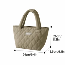Powcan 7.5L Quilted Insulated Lunch Bag, Women's Waterproof Reusable Cooler Tote Bag, Soft Handle, 2-In-1 Thermal Storage Bag, Suitable For Work, School, Office And Travel - Multicolor - View 12