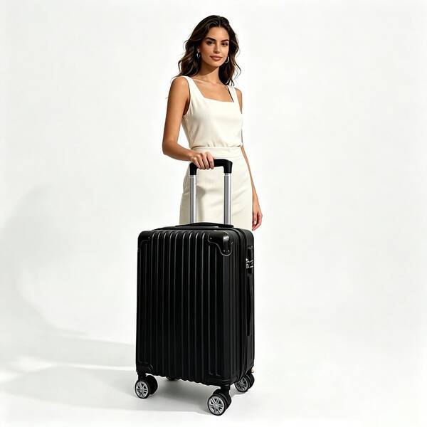 Malas viagem 20 polegadas 10KG luxuosa, mala de viagem rígida para bordo em promoção, estrutura resistente, 360° rodas giratórias silenciosas, de presente de luxo para amigos e familiares