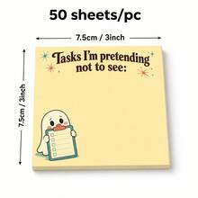 Cute Ghost Sticky Notes Set, 4 Packs 3x3 Inch, 50 Sheets/Pad, Fun Macaron Color Office Task Reminder Memo Pads, Suitable For Office Planning And Colleague Gifts - one-size - View 3