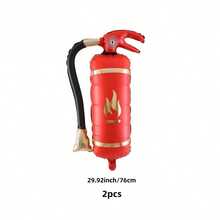 2pcs 29.92 Inch Fire Pump Balloons, Perfect For Flame Theme Party, Firefighter Adult Party Decoration Balloons - View 5