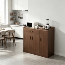 Kitchen Sideboard With Large Storage Capacity, Dining Room Sideboard With Drawer For Small Appliances - Mocha Brown - View 1