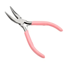 1/2/3pcs Mini Bent Nose Jewelry Pliers Tool Set - With Open Ring And Tweezers, Jewelry Beading Supplies, Comfortable Grip, Suitable For DIY Beading Craft, Wire Handling, Multi-Functional Tools, Home Essentials - Pink - View 10