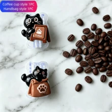 ABS Resin Cable Protector: Protect Your Cables From Damage And Peeling. Type-C Data Cable Protector, Charging Cable Protector, Fashionable Accessory With Cute Cat Coffee Cup Theme Decoration - Coffee Cat - View 10
