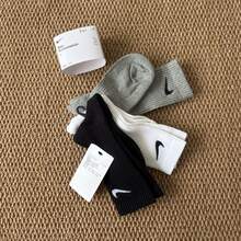 Nike Black White Grey Minimalist Versatile Comfortable Soft Breathable Moisture-Wicking Sports Casual Socks Unisex 3-Pack - Black, White and Gray - View 6