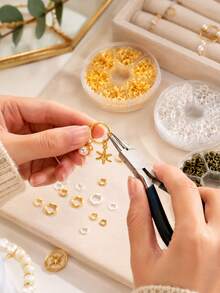 Handmade Jewelry Making Kit, Includes 1000pcs Open Jump Rings In Various Sizes (4mm-12mm) With Free Rings, Suitable For DIY Earrings, Necklaces And Other Jewelry Assembly, Made Of Round Metal Wire Connectors, Featuring Open Rings, Split Rings And Other Styles - Multicolor - View 3